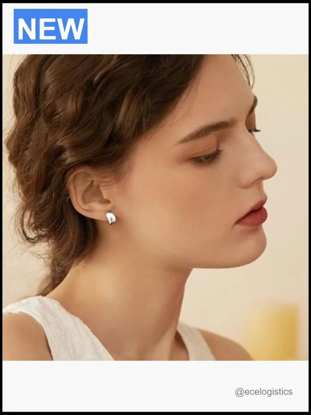 14K Gold Plated Small Hoop Earrings for Women Sterling Silver Post